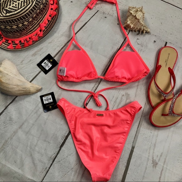 🔥Neon Coral Body Glove Bikini Set 🔥 S M L - Picture 9 of 15